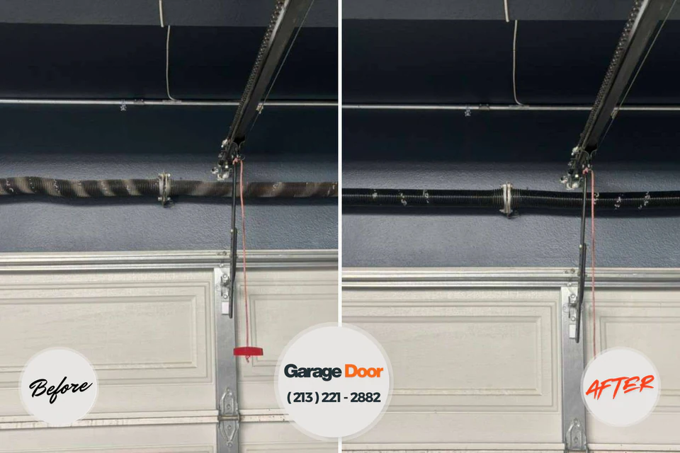 Before and after: garage door company Coon Rapids, IA